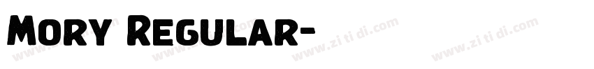 Mory Regular字体转换